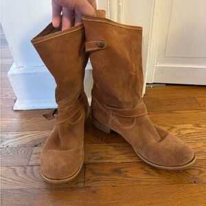 Light Brown Suede Women's Boots